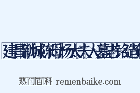 建昌新城陈母杨太夫人墓志铭造句是什么意思的图片